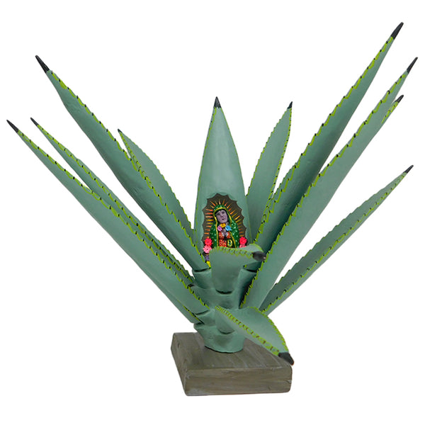 Gabino Reyes: Our Lady of Guadalupe Agave Woodcarving