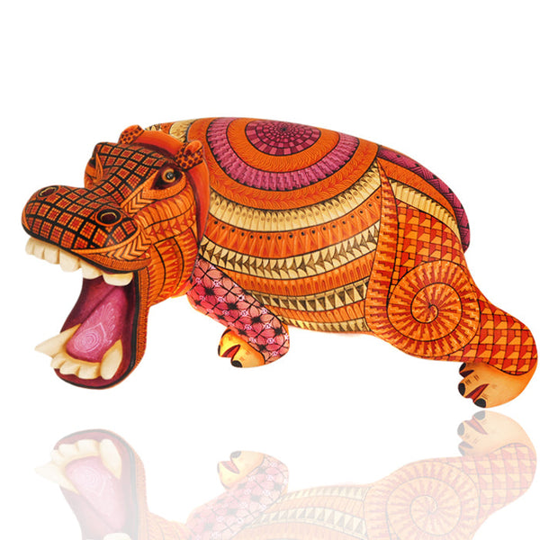 ON SALE Isabel Fabian: Spectacular Hippopotamus Alebrije Woodcarving