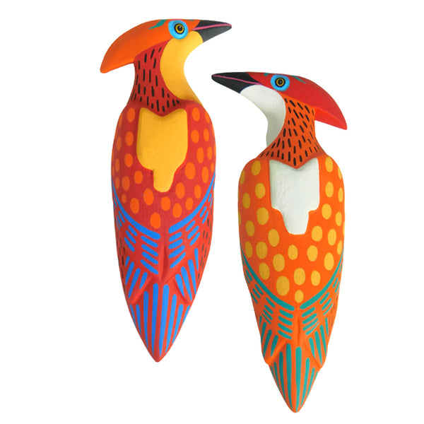 Luis Pablo: Wall Hanging Woodpeckers Woodcarving