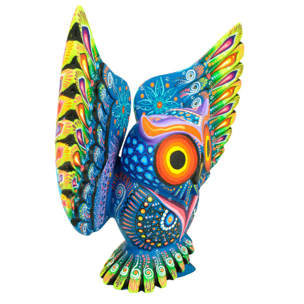 Cesar Melchor: Night Sky Owl Woodcarving