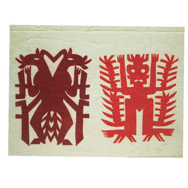 Bark Paper Wall Art: PreColumbian Symbols