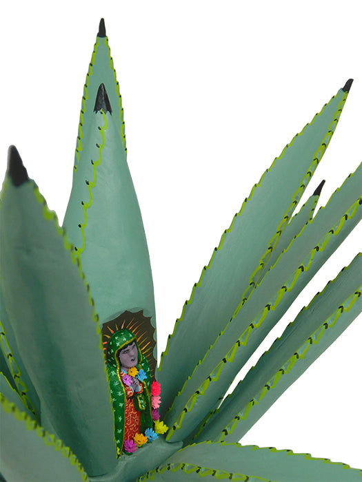 Gabino Reyes: Our Lady of Guadalupe Agave Woodcarving