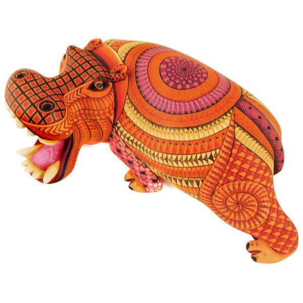 ON SALE Isabel Fabian: Spectacular Hippopotamus Alebrije Woodcarving