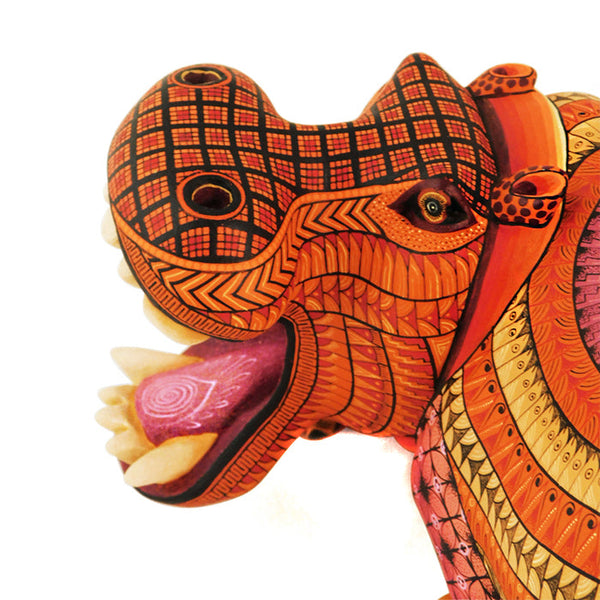 ON SALE Isabel Fabian: Spectacular Hippopotamus Alebrije Woodcarving