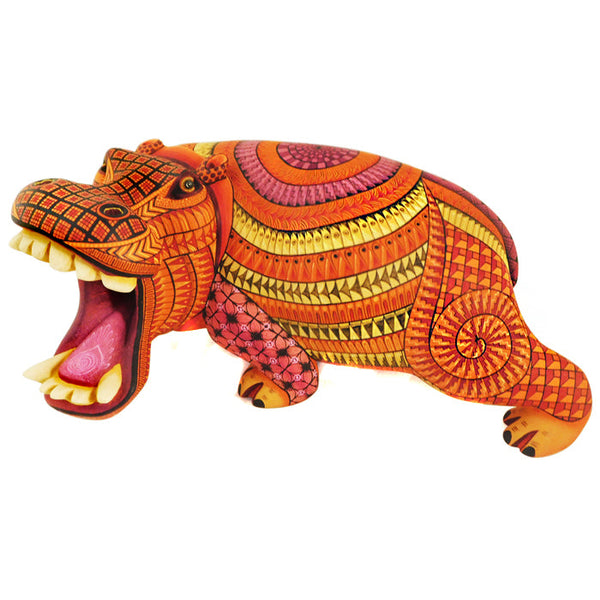 ON SALE Isabel Fabian: Spectacular Hippopotamus Alebrije Woodcarving