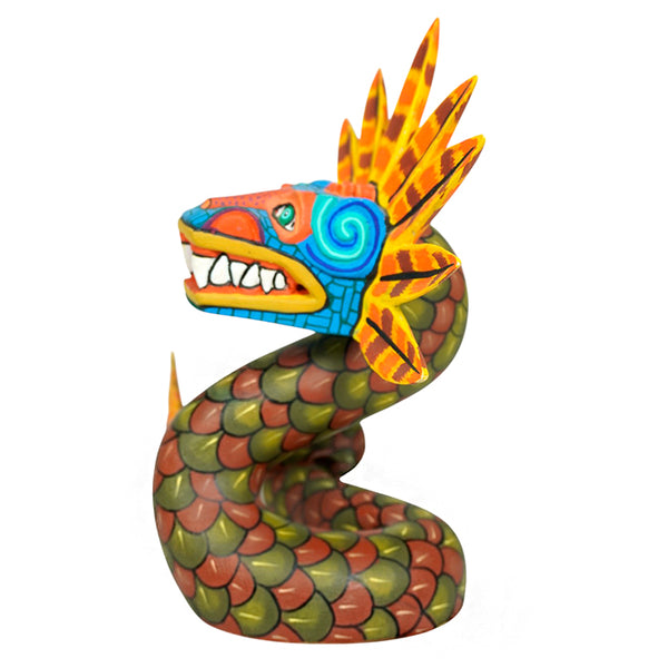 Eleazar Morales: Quetzalcoatl Woodcarving