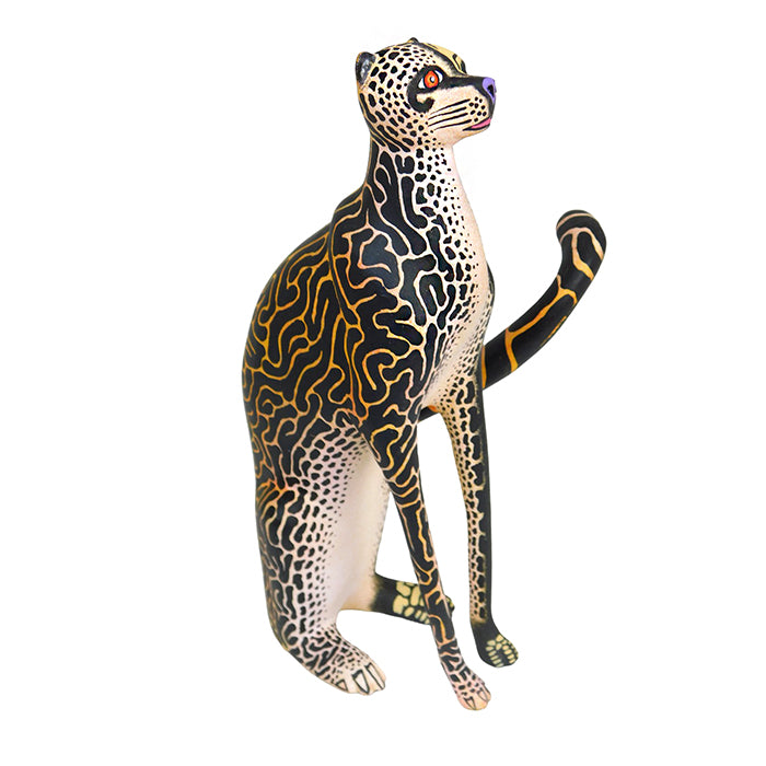 Eleazar Morales: Skeleton Cheetah Sculpture | Sandia Folk