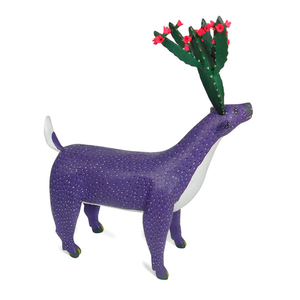 Gabino Reyes: Deer with Cactus Antlers Woodcarving