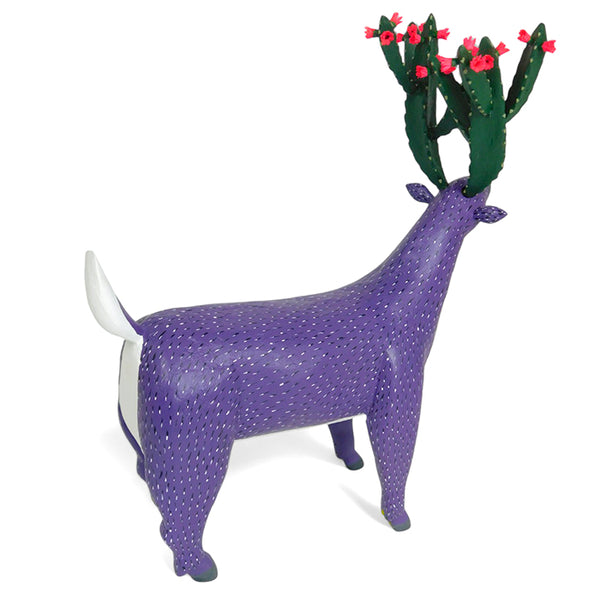 Gabino Reyes: Deer with Cactus Antlers Woodcarving