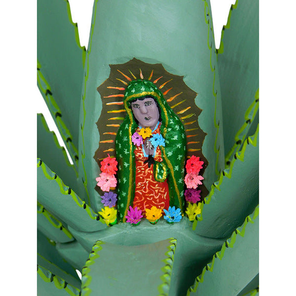 Gabino Reyes: Our Lady of Guadalupe Agave Woodcarving