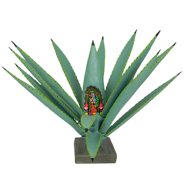 Gabino Reyes: Our Lady of Guadalupe Agave Woodcarving