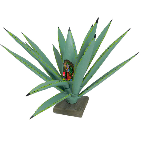 Gabino Reyes: Our Lady of Guadalupe Agave Woodcarving