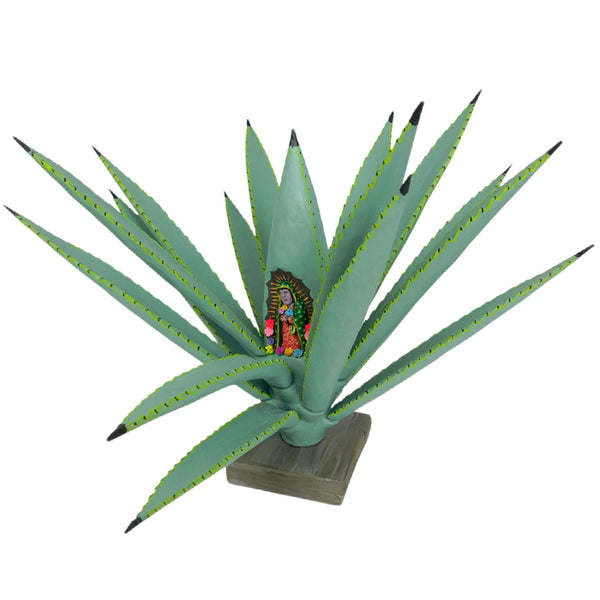 Gabino Reyes: Our Lady of Guadalupe Agave Woodcarving