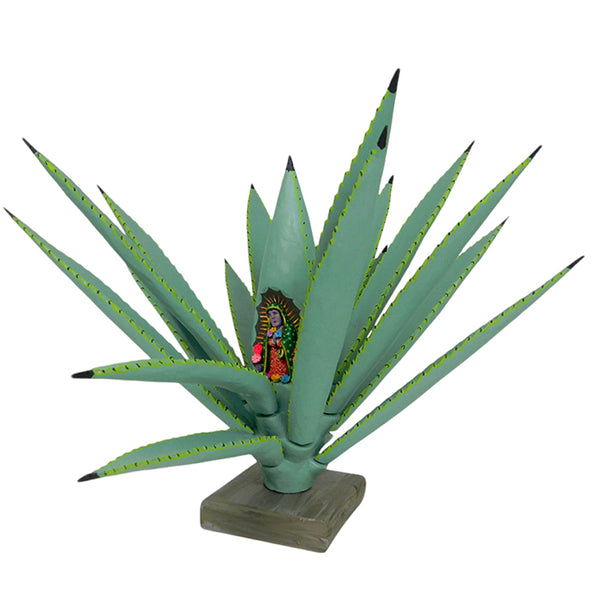 Gabino Reyes: Our Lady of Guadalupe Agave Woodcarving