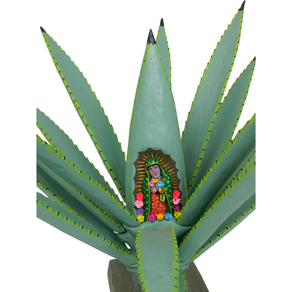 Gabino Reyes: Our Lady of Guadalupe Agave Woodcarving