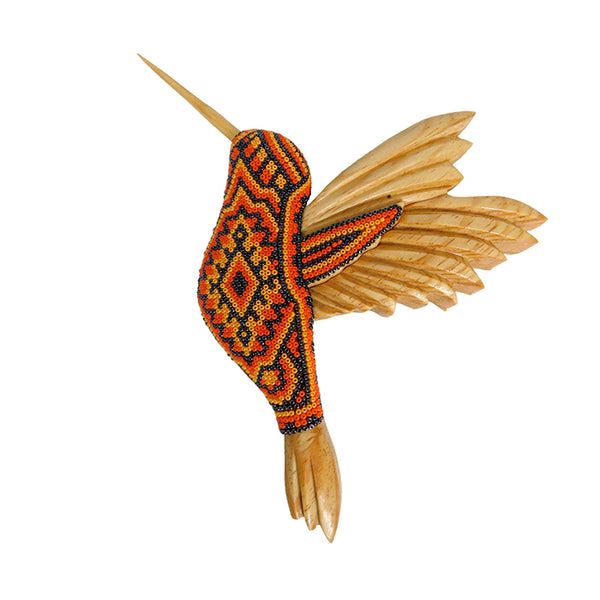 Huichol: Wall Hanging Hummingbird Beaded Art