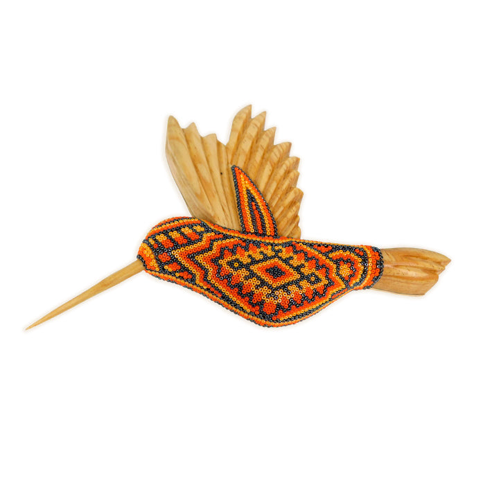 Huichol: Wall Hanging Hummingbird Beaded Art