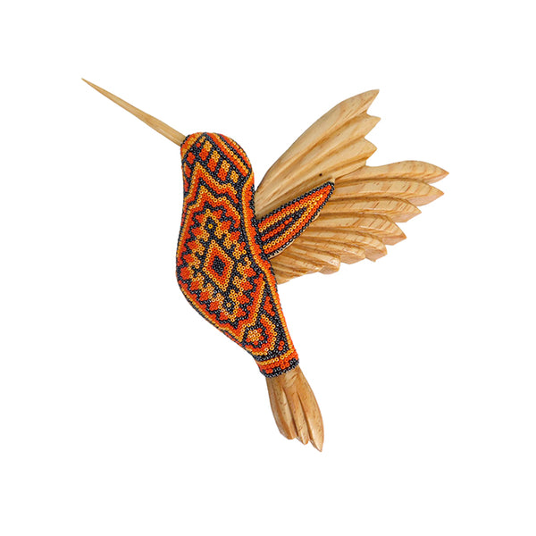 Huichol: Wall Hanging Hummingbird Beaded Art