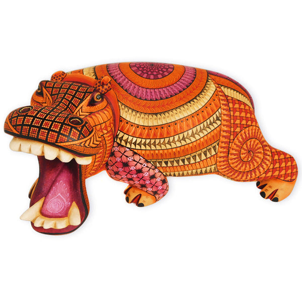 ON SALE Isabel Fabian: Spectacular Hippopotamus Alebrije Woodcarving