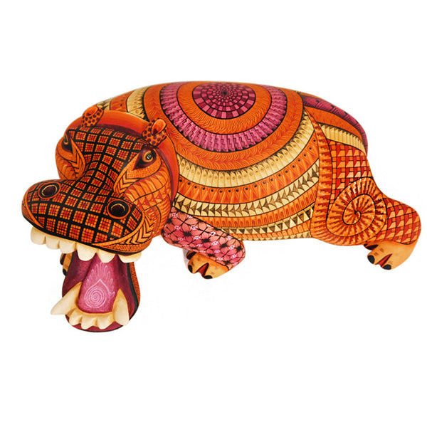 ON SALE Isabel Fabian: Spectacular Hippopotamus Alebrije Woodcarving