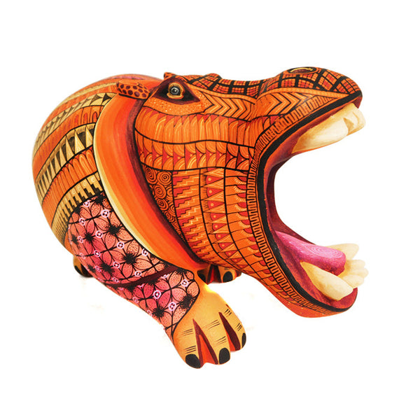 ON SALE Isabel Fabian: Spectacular Hippopotamus Alebrije Woodcarving