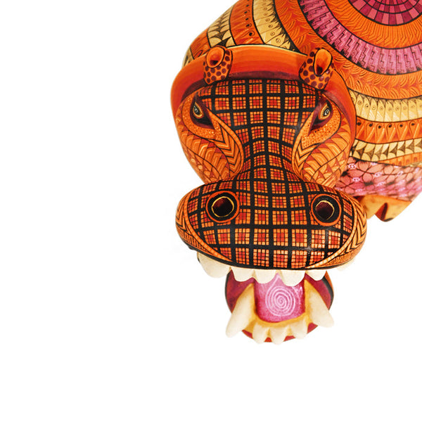 ON SALE Isabel Fabian: Spectacular Hippopotamus Alebrije Woodcarving