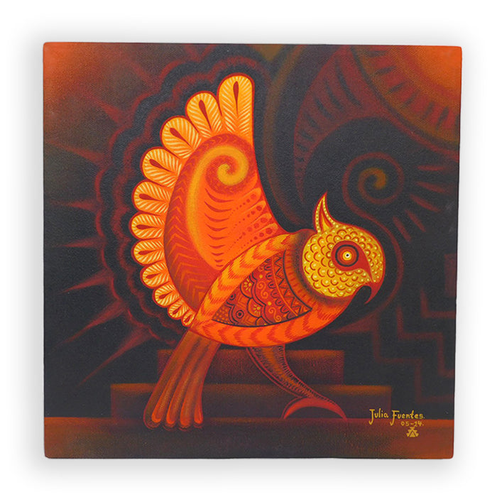 Julia Fuentes: Zapotec Owl Painting