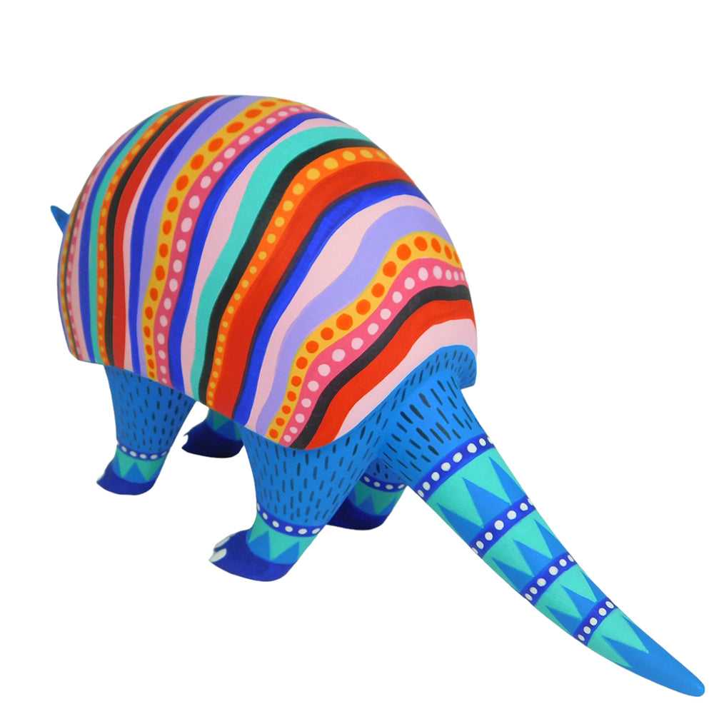 Luis Pablo: Colorful Armadillo Woodcarving