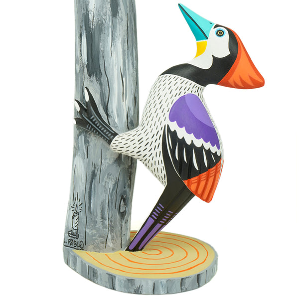 Luis Pablo: One Piece Woodpecker  Woodcarving