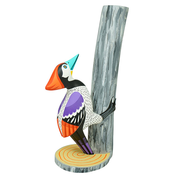 Luis Pablo: One Piece Woodpecker  Woodcarving