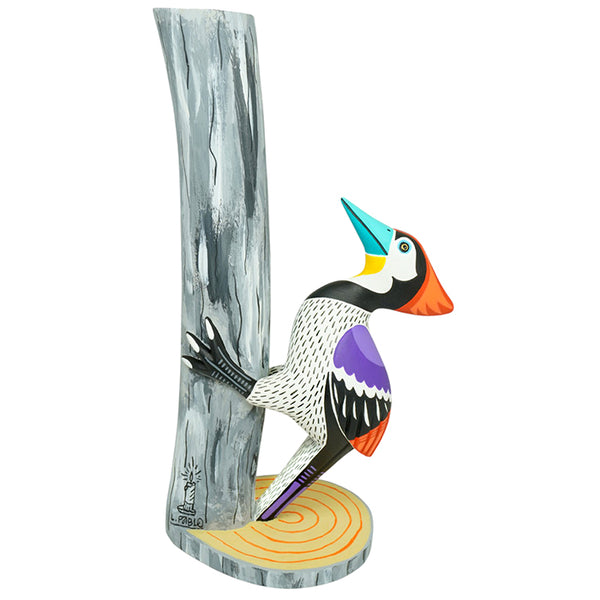 Luis Pablo: One Piece Woodpecker  Woodcarving