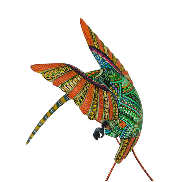 Manuel Cruz: Marvelous Spatuletail Hummingbird Woodcarving