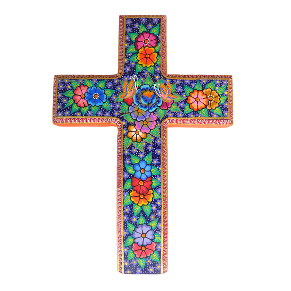 Maria Jimenez: Butterflies Wood Cross