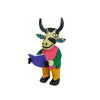 Maximino Santiago: Little Reader Cow Woodcarving