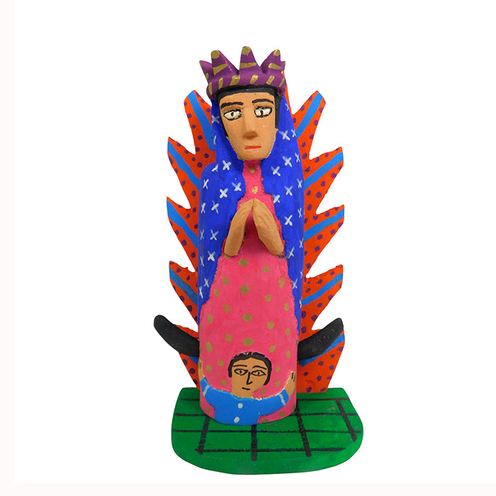 Placido Santiago: Our Lady of Guadalupe Woodcarving