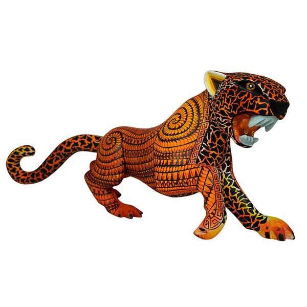 Saul Aragon: Fierce Leopard Woodcarving