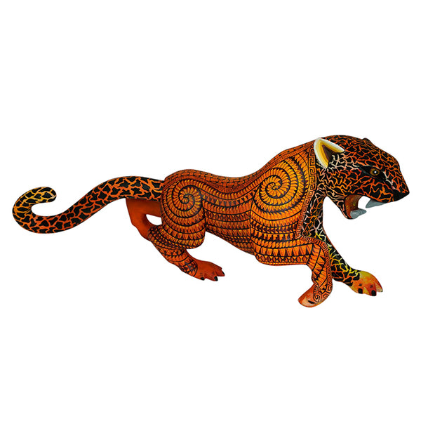 Saul Aragon: Fierce Leopard Woodcarving