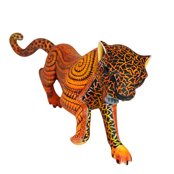 Saul Aragon: Fierce Leopard Woodcarving