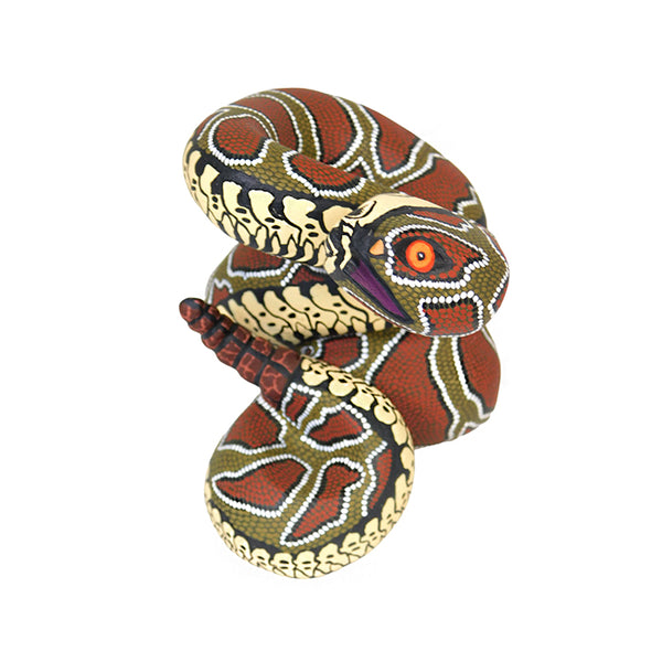 Eleazar Morales: Rattlesnake Skeleton Woodcarving