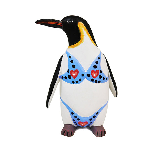 Avelino Perez: Penguin in  Bikini  Woodcarving