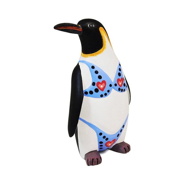 Avelino Perez: Penguin in  Bikini  Woodcarving