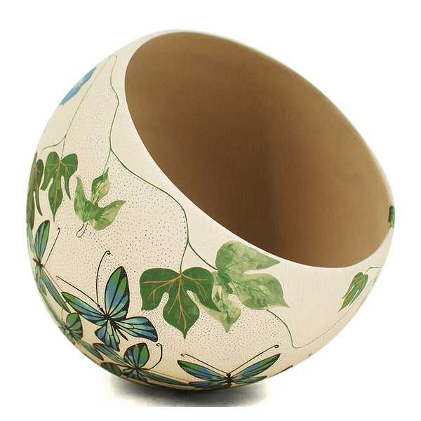 Cindy Perez: Butterflies Bowl with Stand