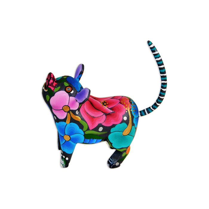 Javier Jimenez: Flowers Collection Pig Sculpture Alebrije