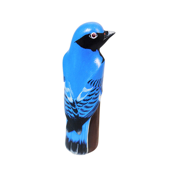 Victor Garcia:  Little Black-throated Blue Warbler Woodcarving